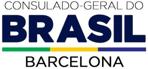 Logotipo oficial do Consulado-Geral do Brasil em Barcelona, representação diplomática brasileira na Espanha